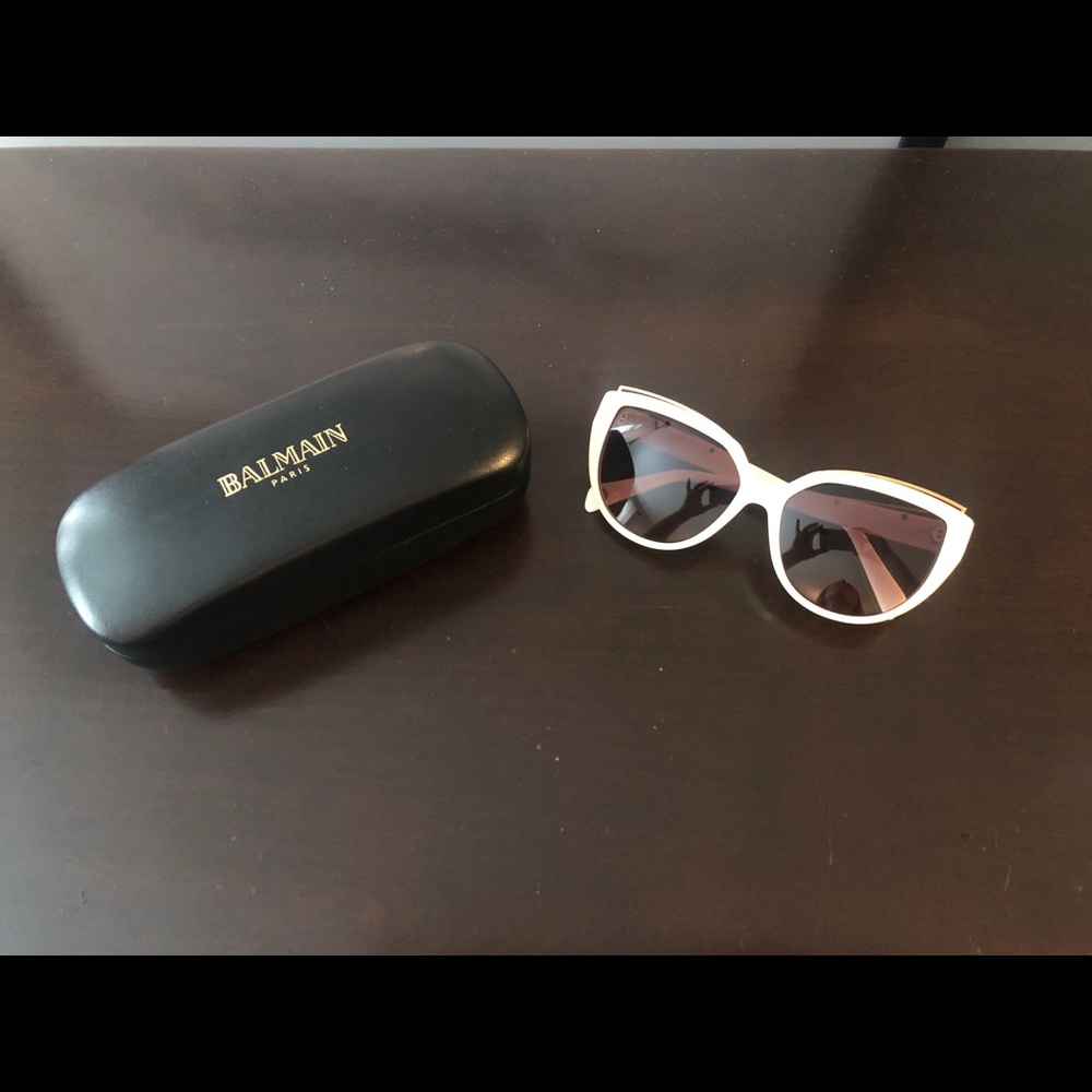 Balmain white sunglasses